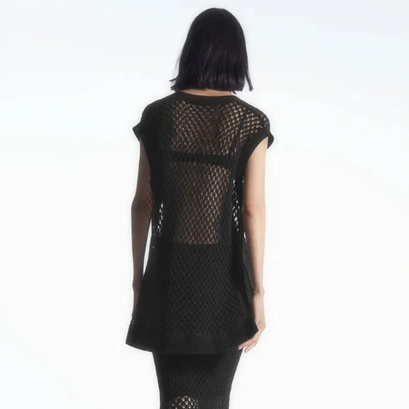 COS Open Knit Tank Top & Asymmetrical Skirt SET sz L - Picture 2 of 13